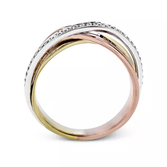 New Two Tone Beautiful Stackable Diamond Ring 💍😍 - Picture 5 of 6